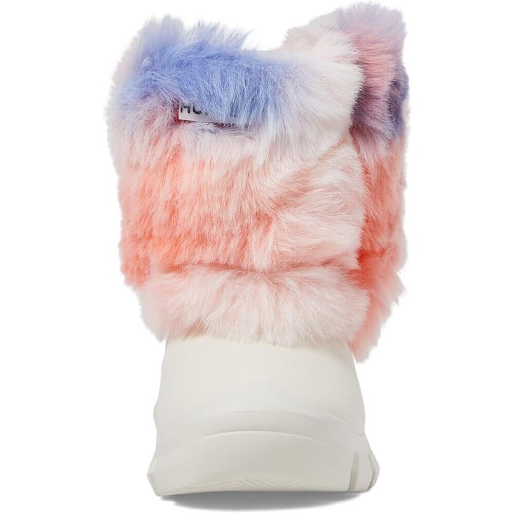 Hunter Intrepid Rainbow Snow Boot Kids US 5 White Multi Faux Fur Pull On JOBB355 - Picture 3 of 10